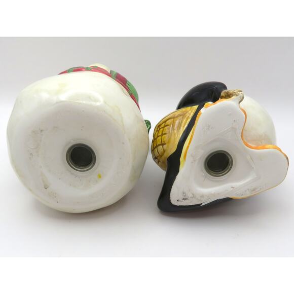 BICO Snowman & Penguin Salt & Pepper Shaker Set Ceramic Christmas Kitchen Decor - Picture 9 of 10